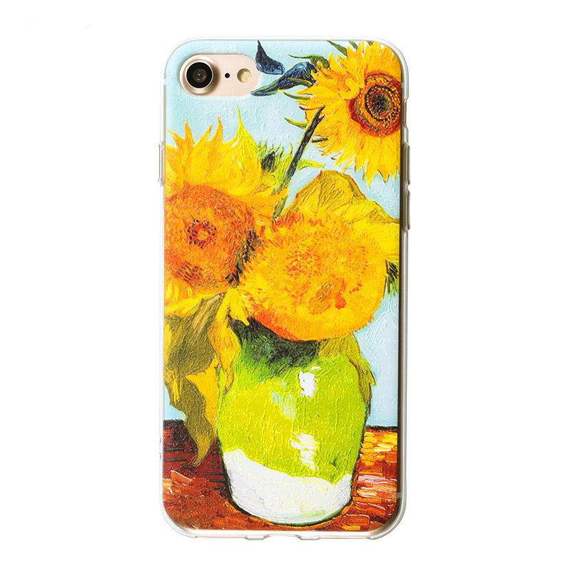 Relief Phone Case for iPhone 6s 6 Plus Case Emboss Artistic Van Gogh Starry Night Soft for iPhone X iPhone 8 7 Plus Case