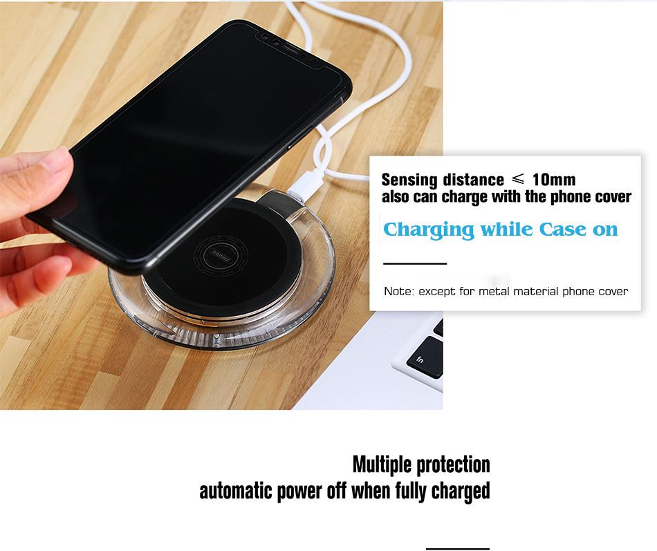 Qi Wireless Charging Device For Galaxy S8/S7/S7Edge/Note 5/Note 8 Iphone 8/x