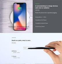 Load image into Gallery viewer, Qi Wireless Charger for Iphone 8/x Samsung S8/S7 with Micro Usb Cable