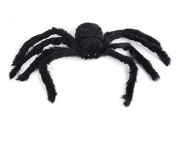 2018 New Halloween Horrible Big Black Furry Fake Spider Creep Trick Or Treat Halloween Decoration