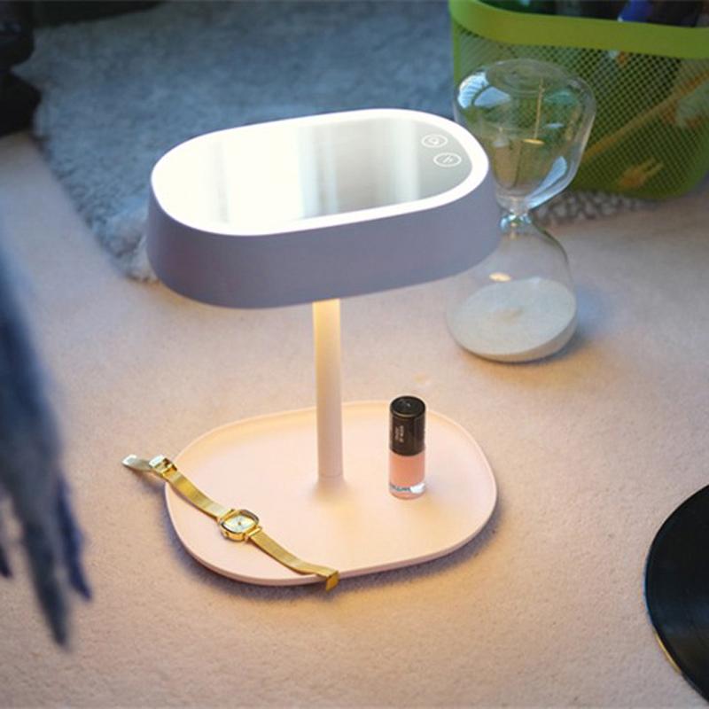 Rechargeable LED makeup mirror lamp storage three in one mirror lamp
