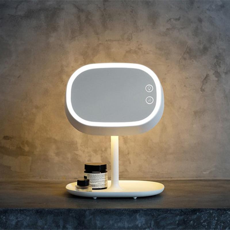 Rechargeable LED makeup mirror lamp storage three in one mirror lamp