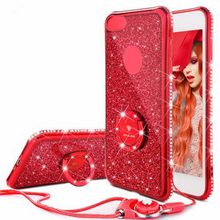 Charger l&#39;image dans la galerie, Bling Diamond Rhinestone Bumper Ring Stand Thin Soft Protective iPhone Case *42% OFF* - ColaPa - Discover Hot Mobile Accessories Online