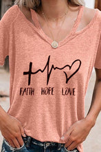Charger l&#39;image dans la galerie, Zraus Solid Color Letter Print V-Neck T-Shirt
