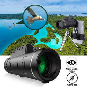 High Power Prism Monocular Telescope