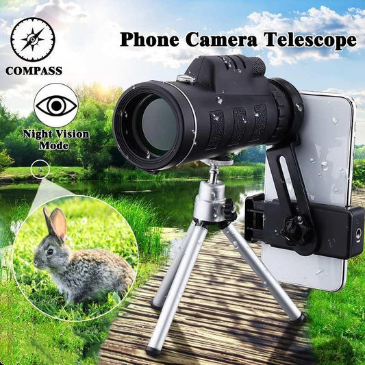 High Power Prism Monocular Telescope