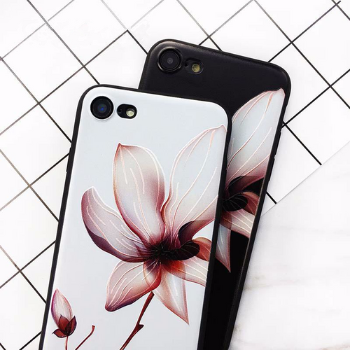 Fashion 3D White Flower Paint Case Vintage Soft TPU Back Cover Cases Coque For iPhone *20% OFF* - ColaPa - Discover Hot Mobile Accessories Online