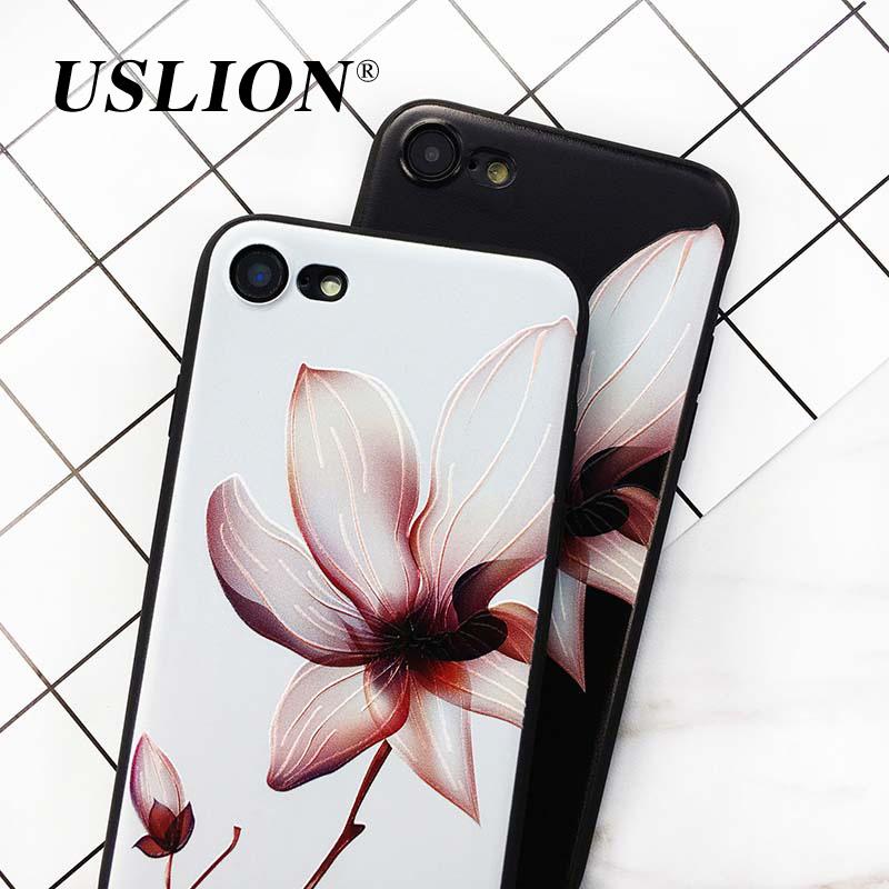 Fashion 3D White Flower Paint Case Vintage Soft TPU Back Cover Cases Coque For iPhone *20% OFF* - ColaPa - Discover Hot Mobile Accessories Online