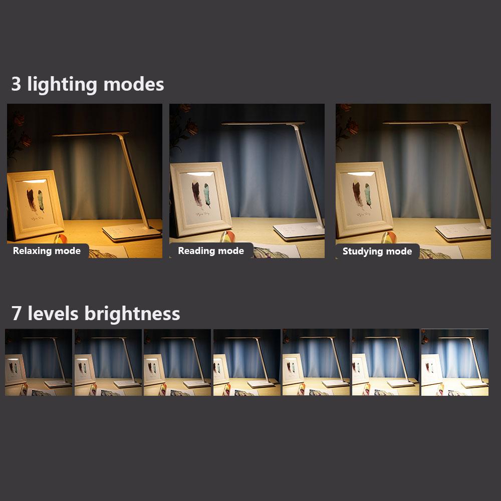 2in1 Wireless Charger Led Table Lamp For iPhone X/8 5W Dimmable Touch Sensor Desk Lamp USB Charging Bureau Office Reading Lights