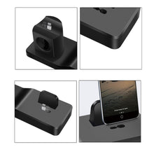 Load image into Gallery viewer, 3-in-1 silicone charging stand base for iPhone Airpods Watch