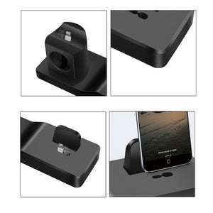 3-in-1 silicone charging stand base for iPhone Airpods Watch