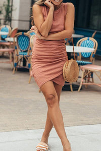 Zraus Casual Cotton Sheath Mini Dress