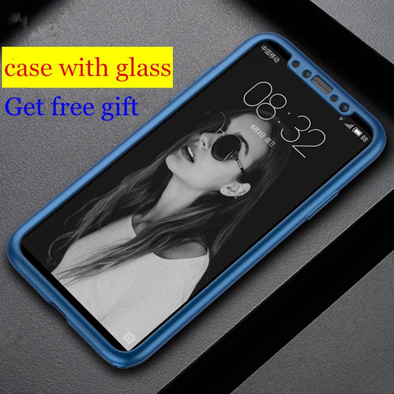 New cover front back full protect with screen protector glass for iphone X