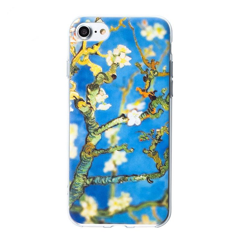 Relief Phone Case for iPhone 6s 6 Plus Case Emboss Artistic Van Gogh Starry Night Soft for iPhone X iPhone 8 7 Plus Case