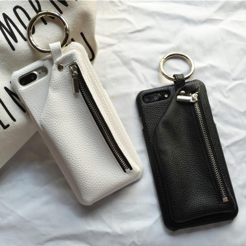 Leather Luxury Zipper Handbag Wallet Phone Cases For iPhone