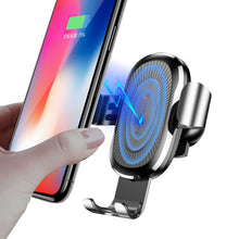 Load image into Gallery viewer, Car Mount Qi Wireless Charger For iPhone X 8 Plus Quick Charge Fast Wireless Charging Car Holder Stand For Samsung S9 S8
