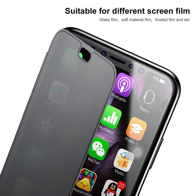 Flip Phone Case For iPhone X Touchable Tempered Glass Cover + TPU Soft Back Shell Case For iPhone