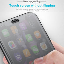 Load image into Gallery viewer, Flip Phone Case For iPhone X Touchable Tempered Glass Cover + TPU Soft Back Shell Case For iPhone