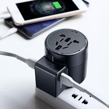 Load image into Gallery viewer, International Travel Adapter Whirl Universal Travel Wall Charger Plug Dual USB AC Power Adapter Converter for EU US UK AU