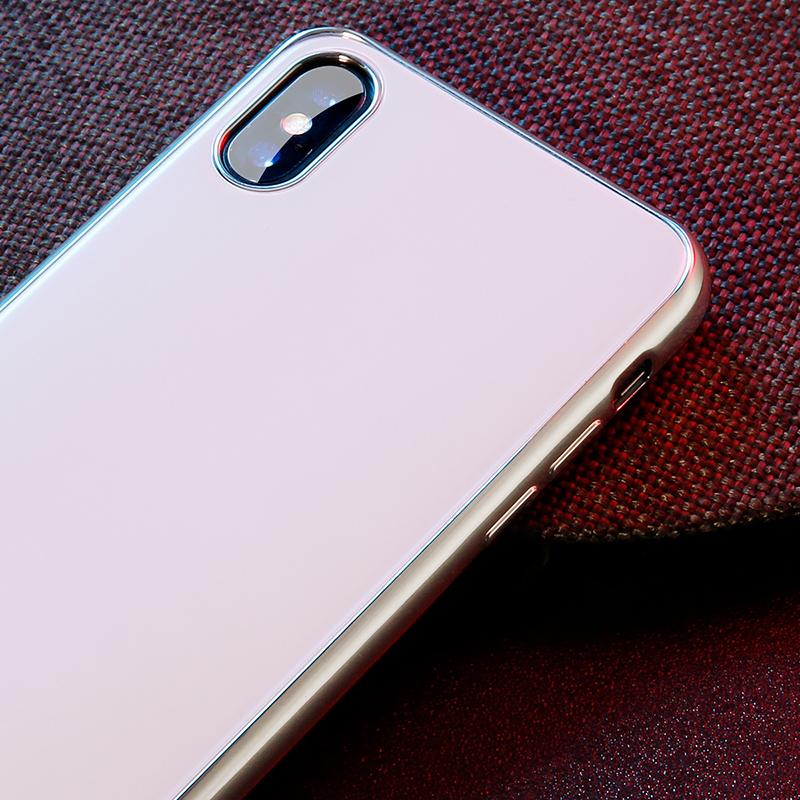 Luxury Plating Tempered Glass For iPhone X