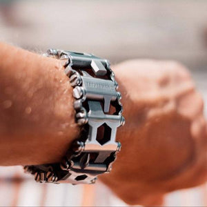 Man Outdoor Spliced Bracelet Multifunctional Wearing Screwdriver Tool Hand Chain Field Survival Bracelet