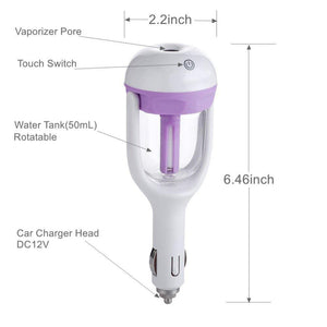 Car charger Freshener Mini Air Humidifier Diffuser Essential Oil Ultrasonic Aroma Mist Purifier