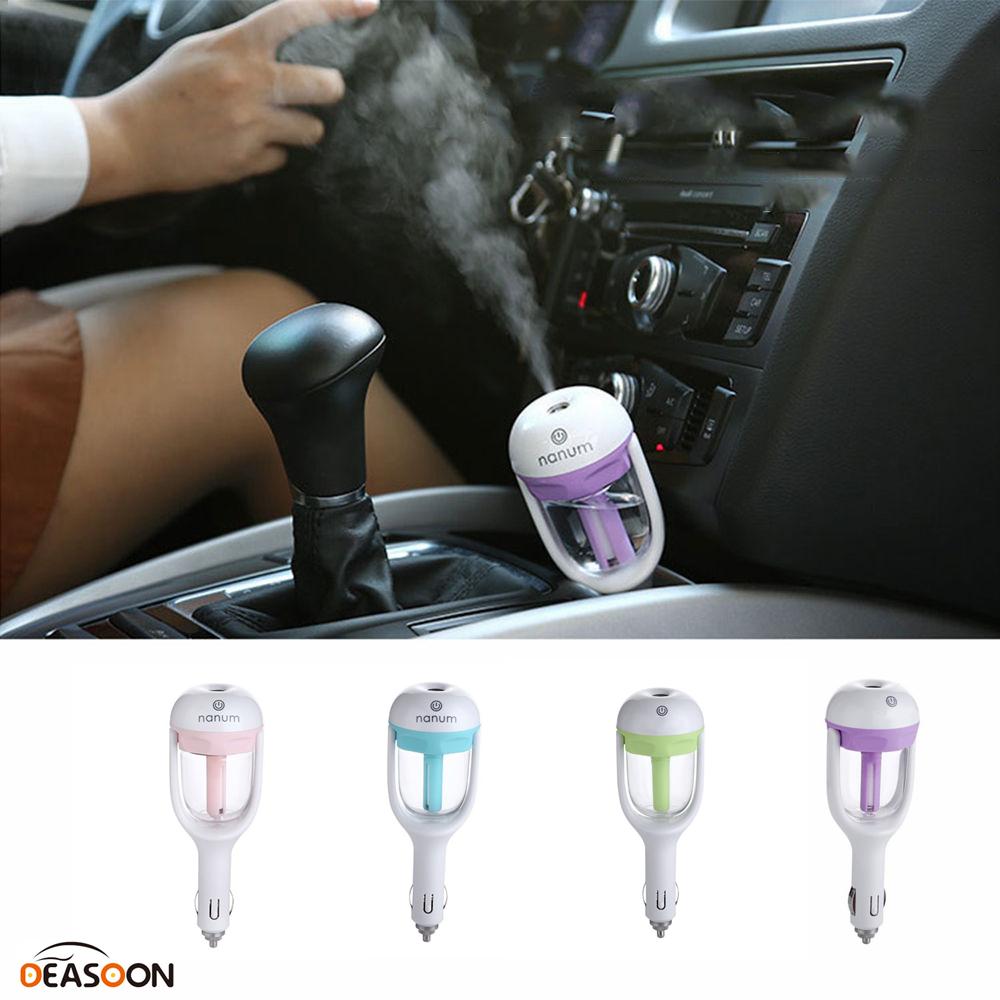 Car charger Freshener Mini Air Humidifier Diffuser Essential Oil Ultrasonic Aroma Mist Purifier