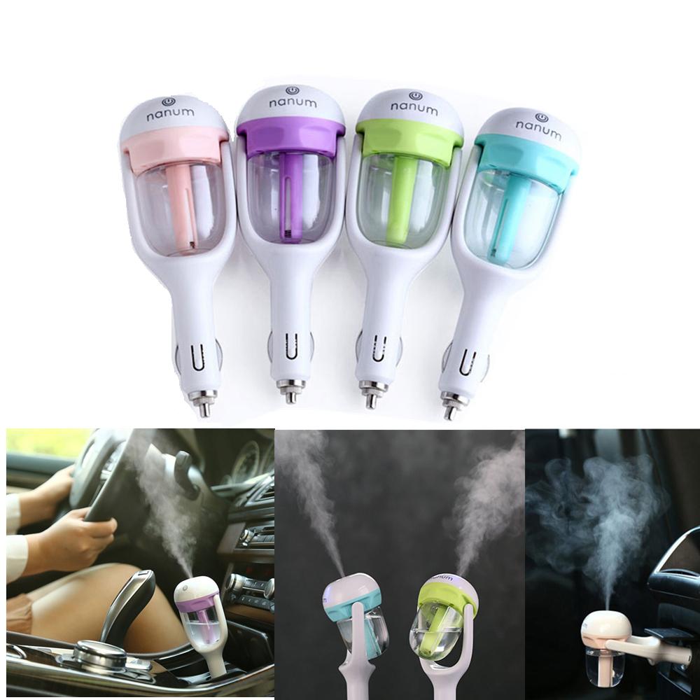 Car charger Freshener Mini Air Humidifier Diffuser Essential Oil Ultrasonic Aroma Mist Purifier