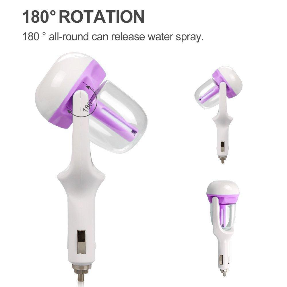 Car charger Freshener Mini Air Humidifier Diffuser Essential Oil Ultrasonic Aroma Mist Purifier