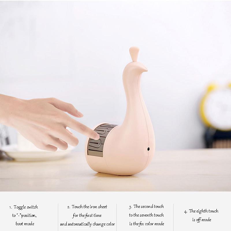 Creative Led Peacock Light Wall Lamp Remote-controlled For Bedroom Bedside Background Channel Staircase Decor Romantic Home
