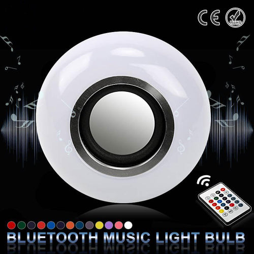 Smart Wireless Bluetooth Speaker Music Playing LED RGB Music Bulb Colorful Dimmable 12W LED Bulb Lampada For Holiday Light