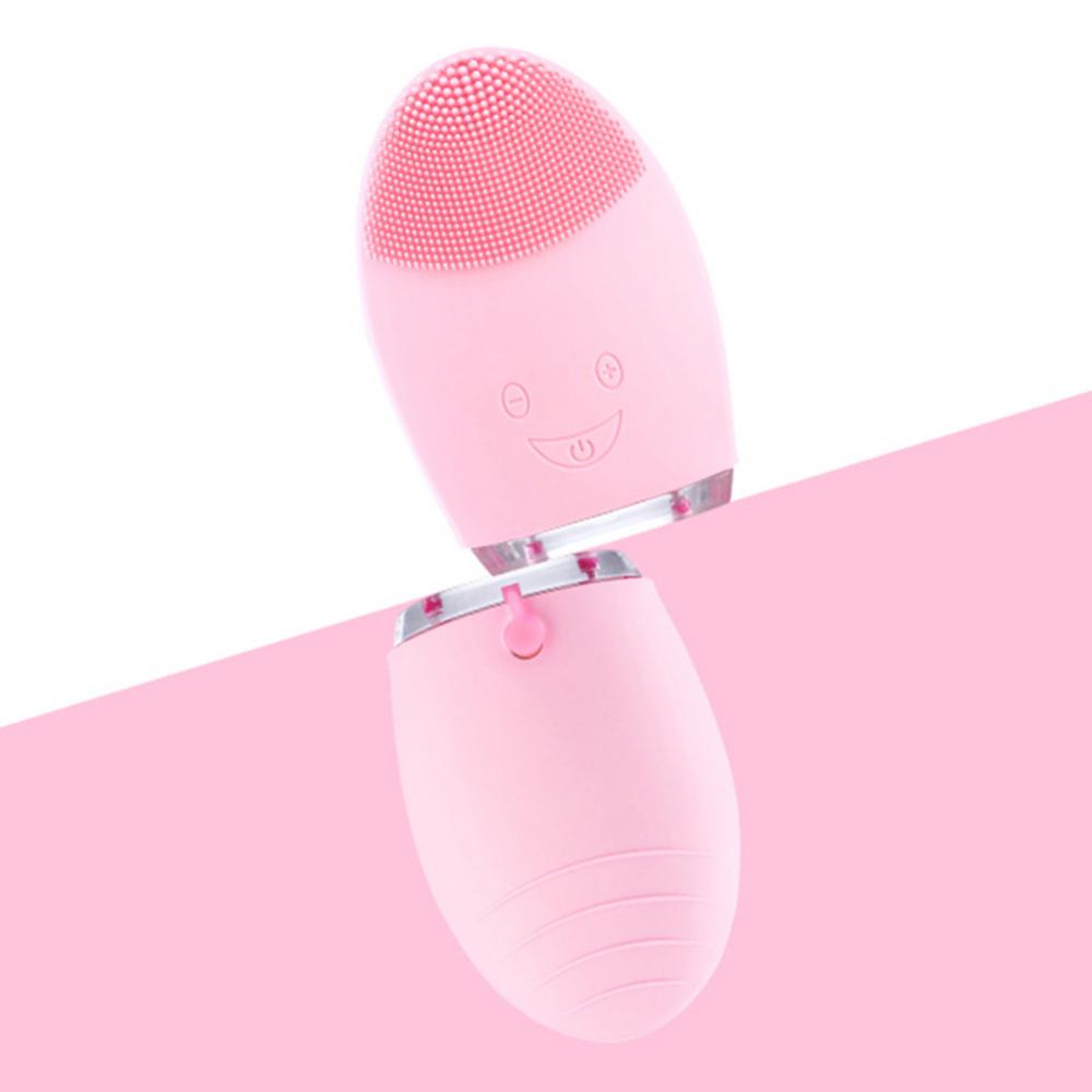 Facial Cleansing Brush Sonic Vibration Face Cleaner Silicone Waterproof Deep Pore Cleaning Electric Face Cleanser Massage Brush