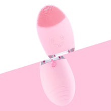 Load image into Gallery viewer, Facial Cleansing Brush Sonic Vibration Face Cleaner Silicone Waterproof Deep Pore Cleaning Electric Face Cleanser Massage Brush