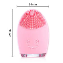 Load image into Gallery viewer, Facial Cleansing Brush Sonic Vibration Face Cleaner Silicone Waterproof Deep Pore Cleaning Electric Face Cleanser Massage Brush