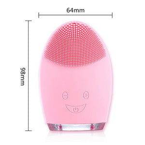 Facial Cleansing Brush Sonic Vibration Face Cleaner Silicone Waterproof Deep Pore Cleaning Electric Face Cleanser Massage Brush