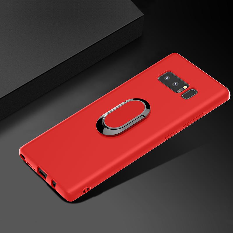 Car Holder Stand Magnetic Suction Bracket Finger Ring TPU Case For Samsung