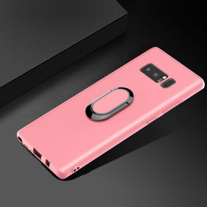 Car Holder Stand Magnetic Suction Bracket Finger Ring TPU Case For Samsung