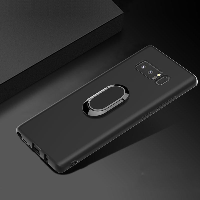 Car Holder Stand Magnetic Suction Bracket Finger Ring TPU Case For Samsung
