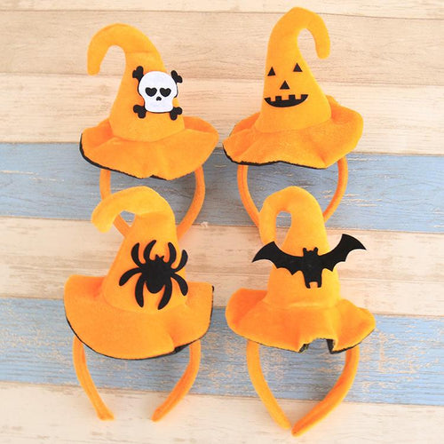 Halloween variety of cute headbands Pumpkin bat hats adult children Halloween party dress up hair accessories