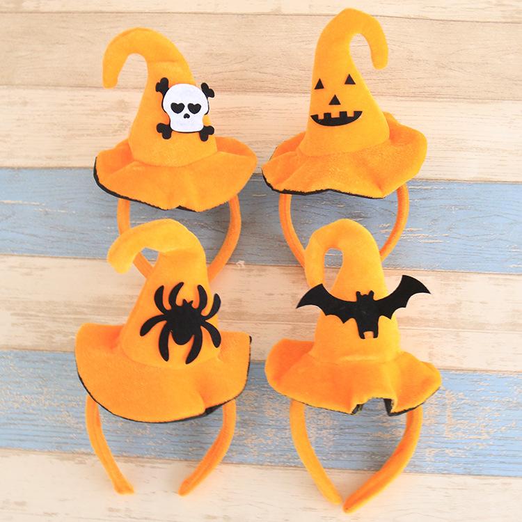 Halloween variety of cute headbands Pumpkin bat hats adult children Halloween party dress up hair accessories