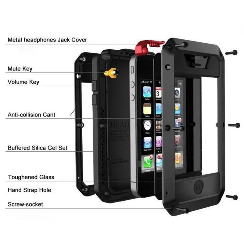 LUXURY RUGGED ARMOR SHOCKPROOF METAL ALUMINUM PHONE CASE
