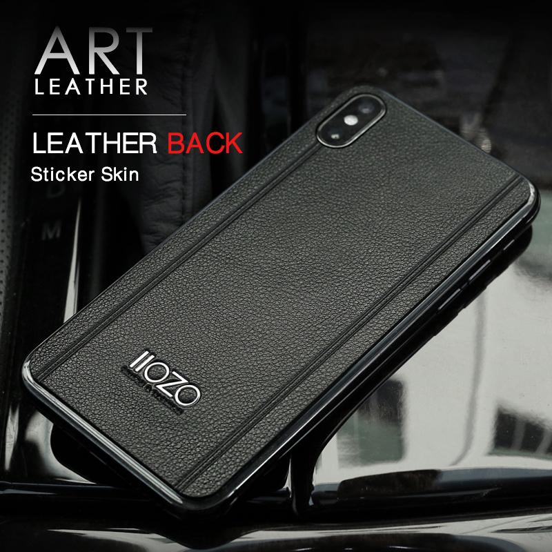 Luxury Leather Back Body Sticker Skin For iphone X 7 8 7plus 8plus Protector Film Mobile Phone Stickers for iphone X 10