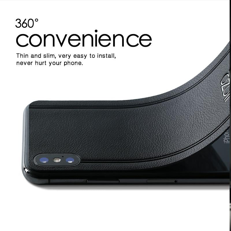 Luxury Leather Back Body Sticker Skin For iphone X 7 8 7plus 8plus Protector Film Mobile Phone Stickers for iphone X 10