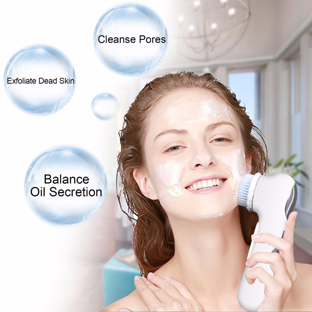 Facial Cleansing Brush For Face Deep Pores Electric Cleaning Massager Exfoliator Scrubber Skin KD-3033SA