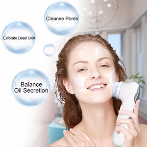 Facial Cleansing Brush For Face Deep Pores Electric Cleaning Massager Exfoliator Scrubber Skin KD-3033SA