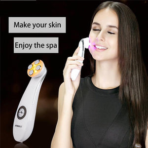 LED Lifting Tightening Skin Whitening RF Ionic Photon Anti-aging Face Beauty Ultrasound Skin Care Body Massager US Plug