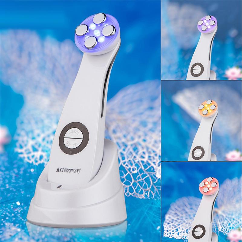 LED Lifting Tightening Skin Whitening RF Ionic Photon Anti-aging Face Beauty Ultrasound Skin Care Body Massager US Plug