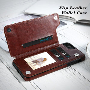 Retro PU Leather Case For iPhone X 6 6s 7 8 Plus Multi Card Holders Case Cover For iPhone 8 7 6 6s Plus X Phone Shells
