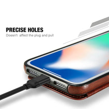 Load image into Gallery viewer, Retro PU Leather Case For iPhone X 6 6s 7 8 Plus Multi Card Holders Case Cover For iPhone 8 7 6 6s Plus X Phone Shells