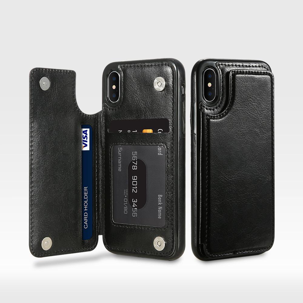Retro PU Leather Case For iPhone X 6 6s 7 8 Plus Multi Card Holders Case Cover For iPhone 8 7 6 6s Plus X Phone Shells